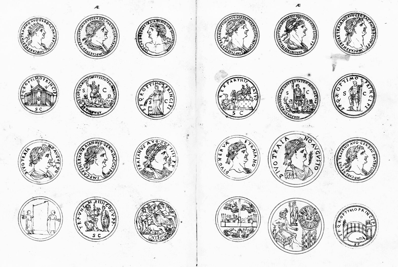 Two-page spread from the Houghton Numismatic Manuscript (Venice, c. 1560)